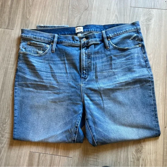 J. Crew Denim Pants Size 36 10’’ Toothpick High Rise Slightly Distressed Jeans - Picture 4 of 7